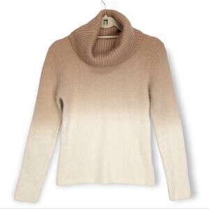 Ombre Cashmere Turtleneck Sweater Size Medium
